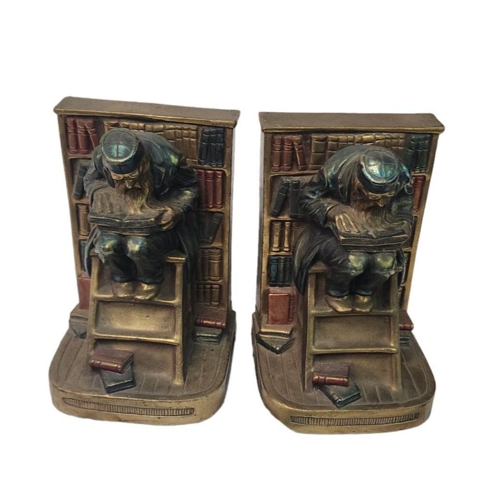 Estate Scholar Metal Bookends